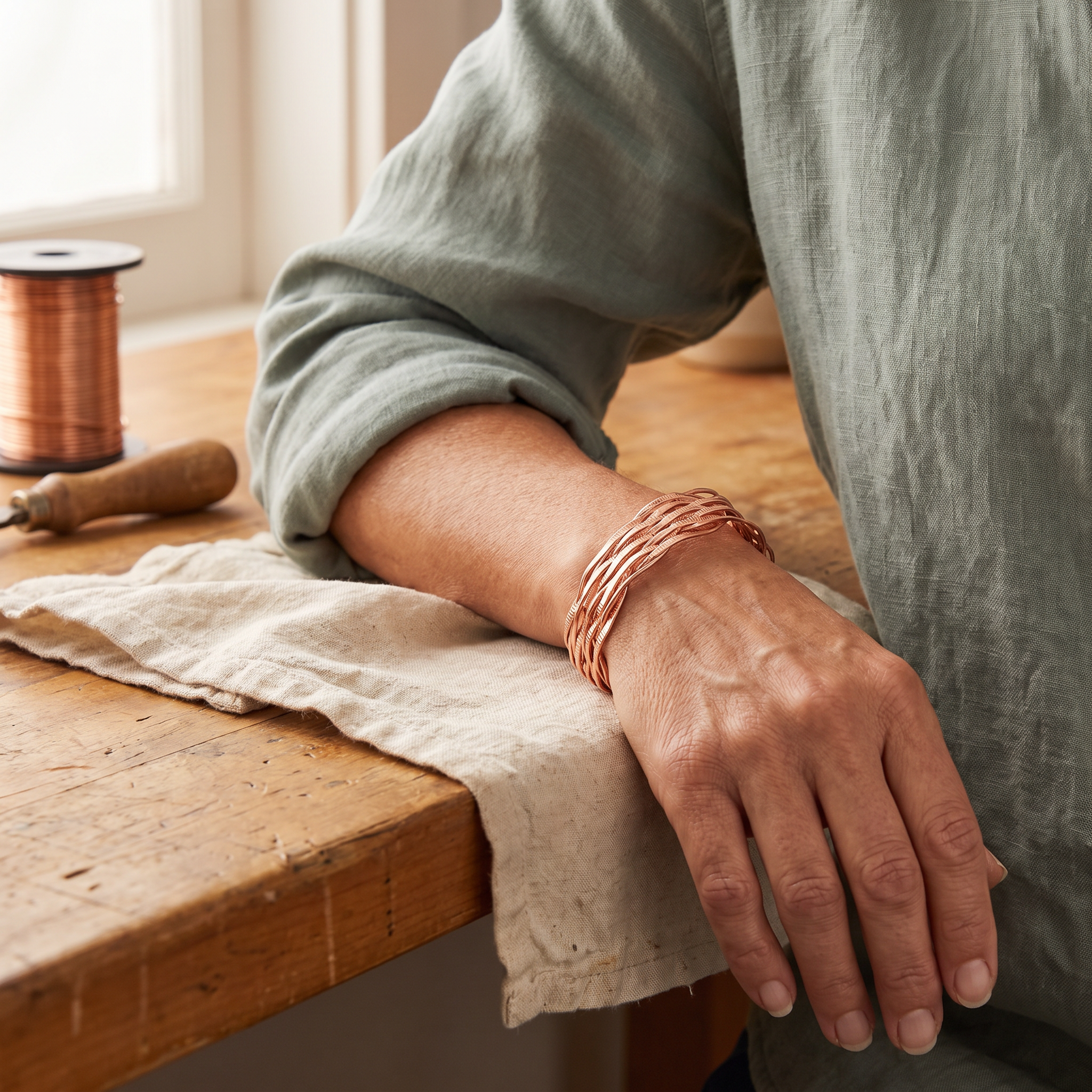 Vera's Wisp Copper Bracelet