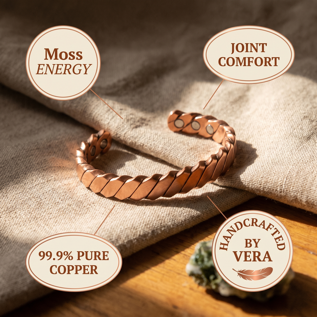 Vera's Moss Copper Bracelet