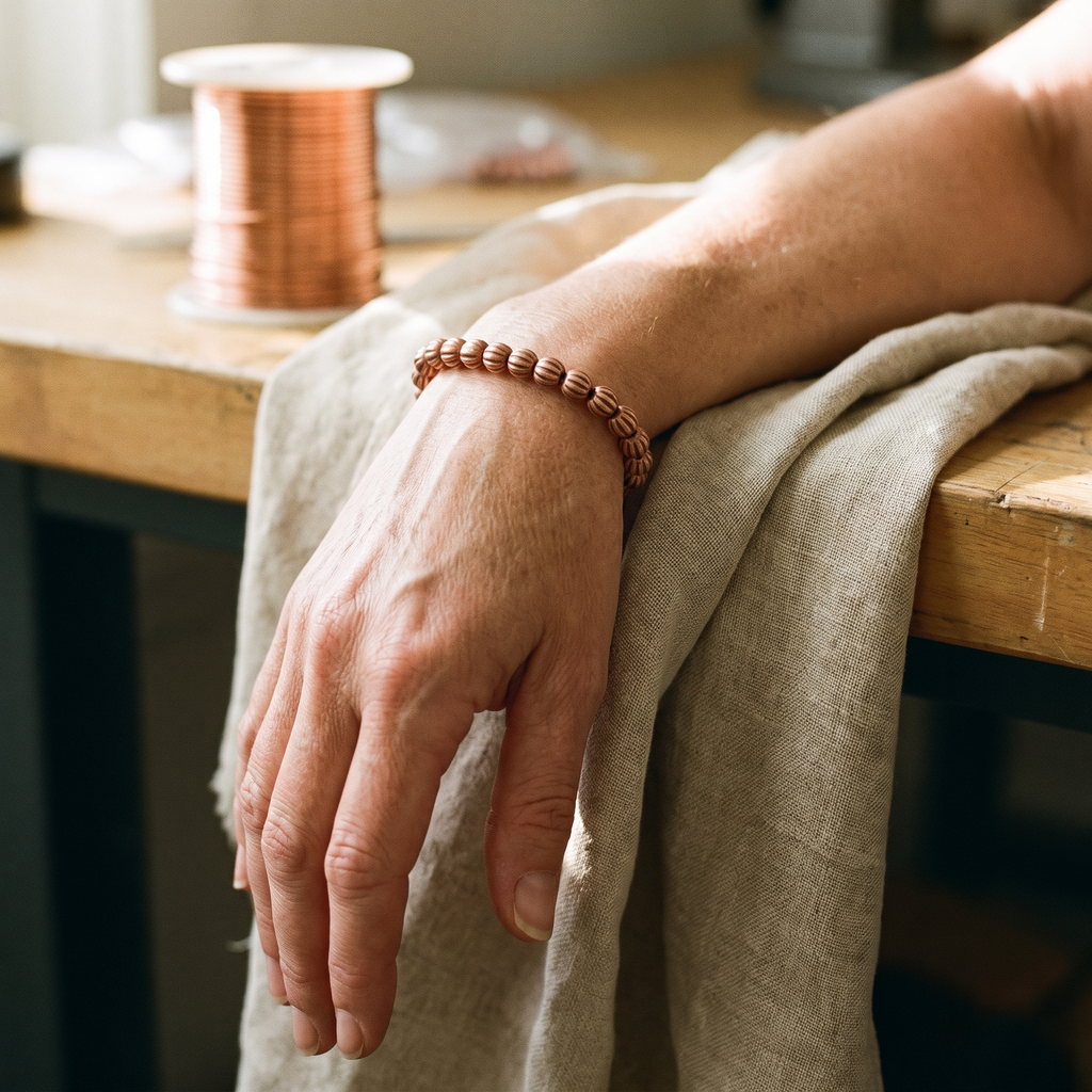 Vera's Bark Copper Bracelet