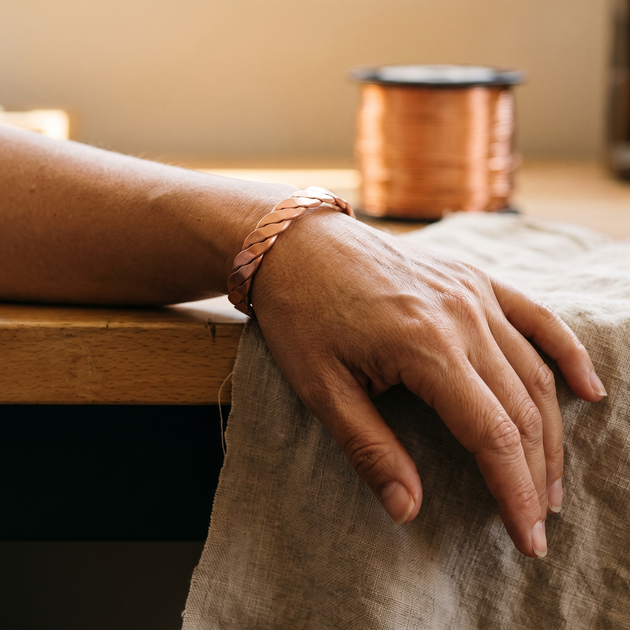 Vera's Reed Copper Bracelet