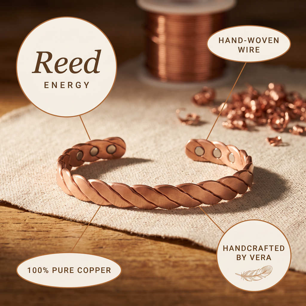 Vera's Reed Copper Bracelet