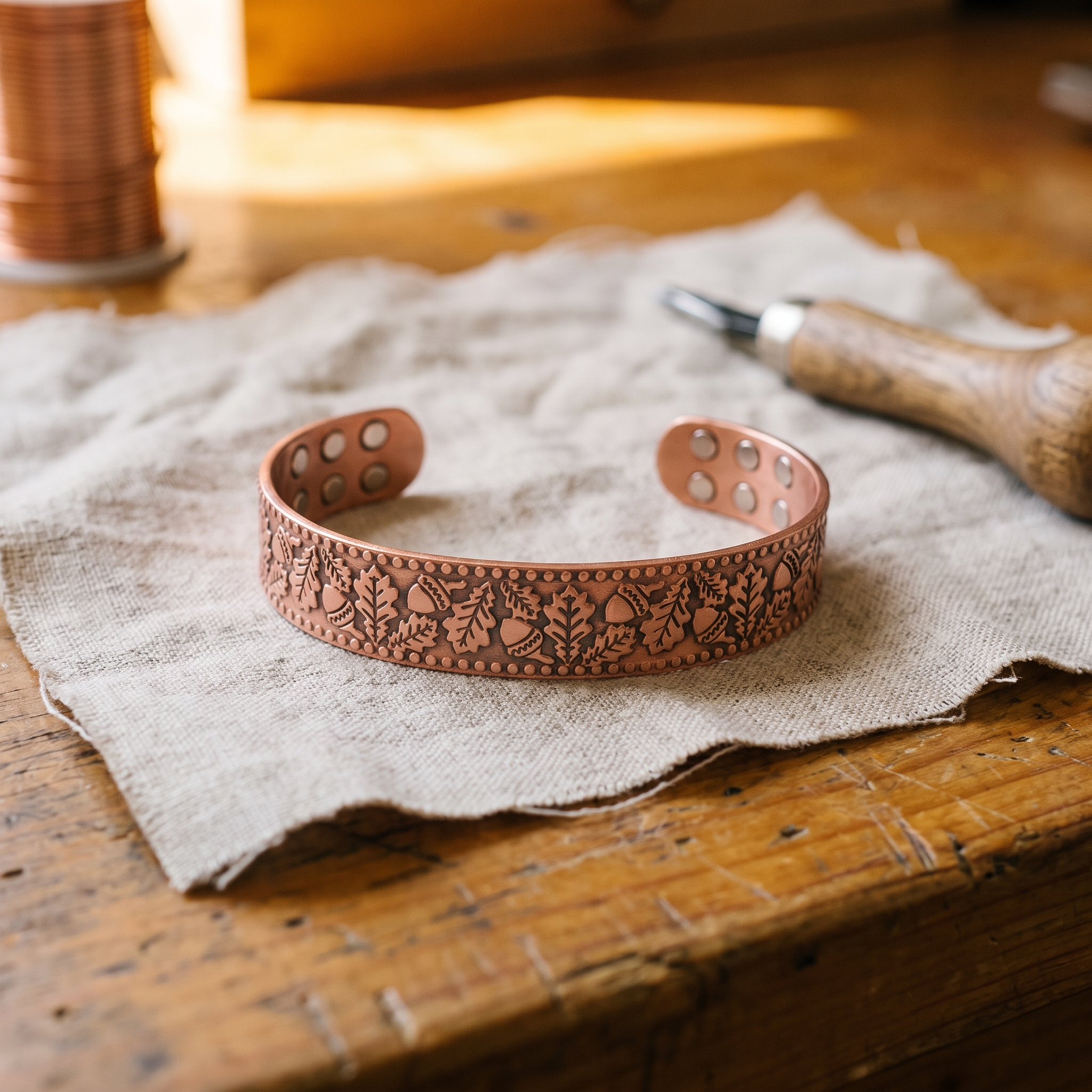 Vera's Timber Copper Bracelet