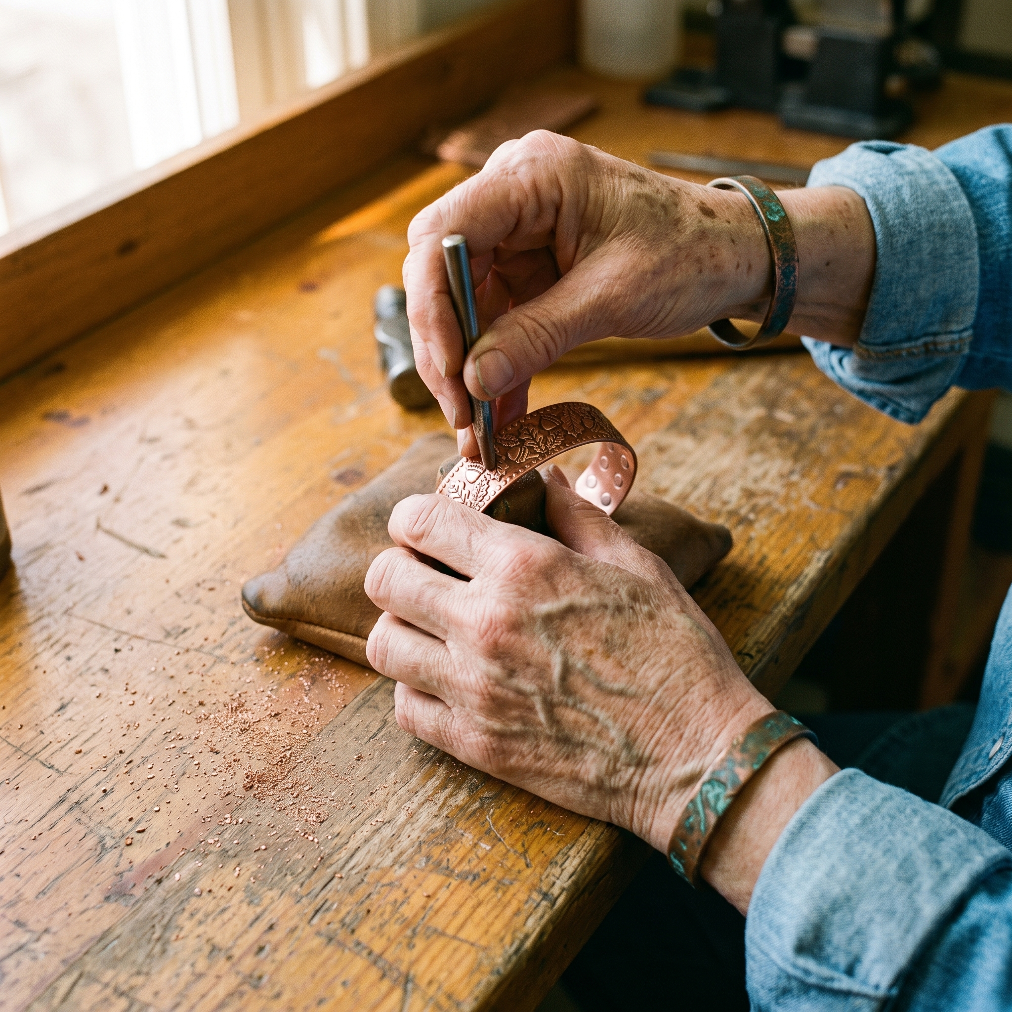 Vera's Timber Copper Bracelet