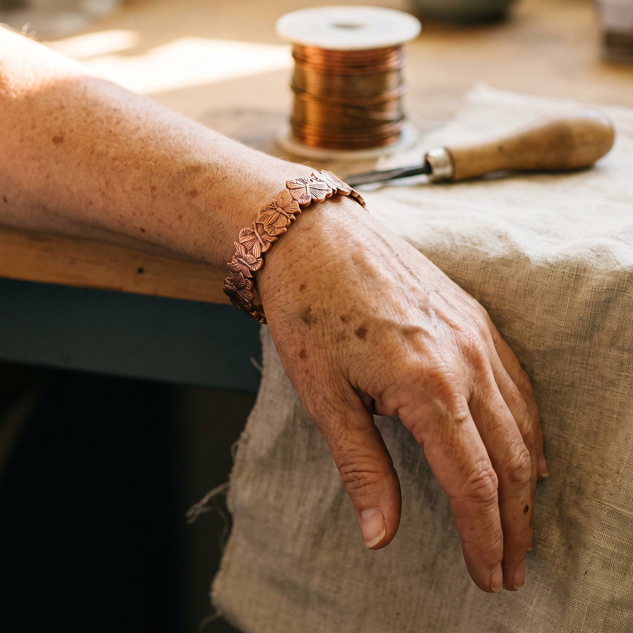 Vera's Sky Copper Bracelet