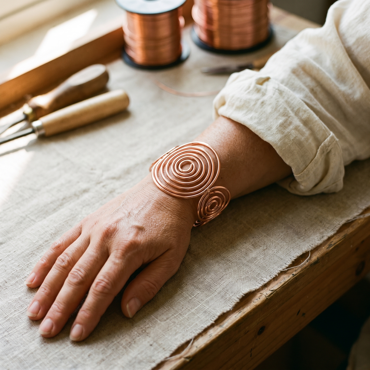 Vera's Tide Copper Bracelet
